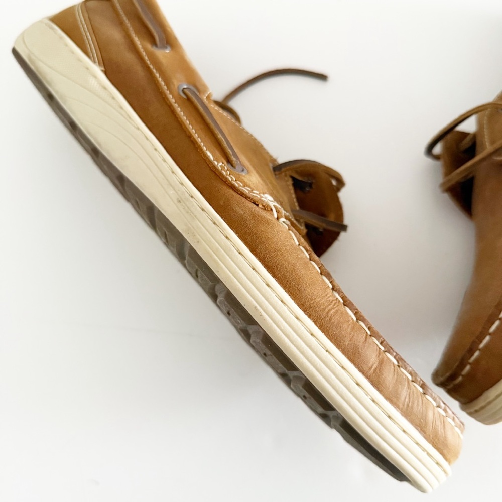Johnston & Murphy Men's Leather Boat Shoes Size 10.5 - Picture 4 of 10